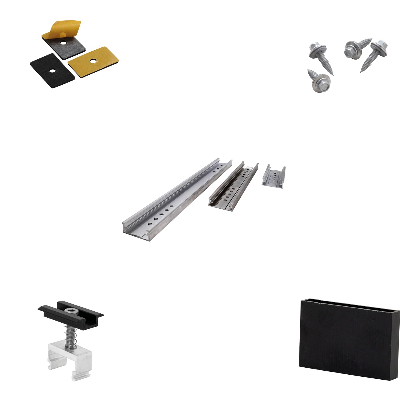 PV Unterkonstruktion | 2 Module hochkant | Hochsickenabstand 213-333mm | Photovoltaik Montageset CHRONOS Trapez T.Werk