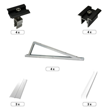 PV Unterkonstruktion | 3 Module nebeneinander | Photovoltaik Montageset TRITON Süd T.Werk