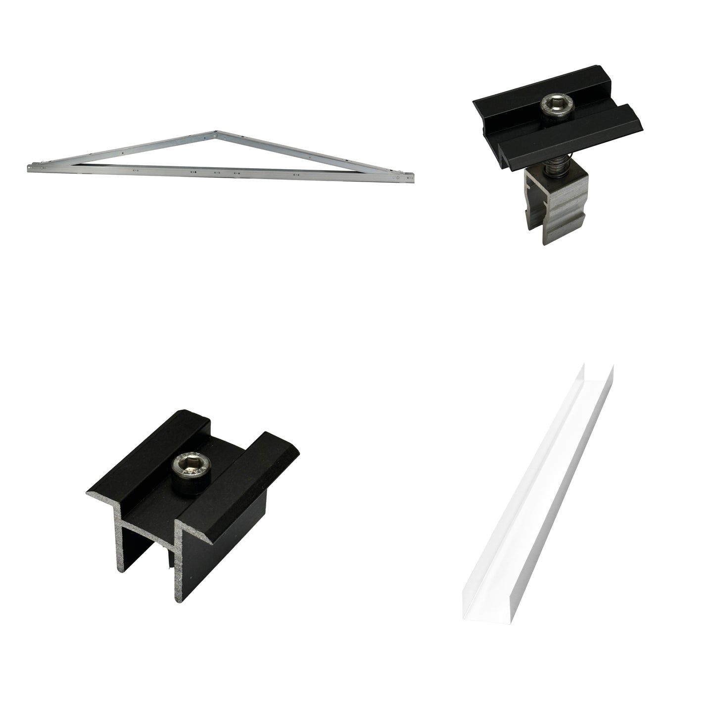 PV Unterkonstruktion | 2x2 Module für Flachdach | Photovoltaik Montageset TRITON Ost/West T.Werk