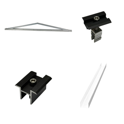 PV Unterkonstruktion | 2x2 Module für Flachdach | Photovoltaik Montageset TRITON Ost/West T.Werk