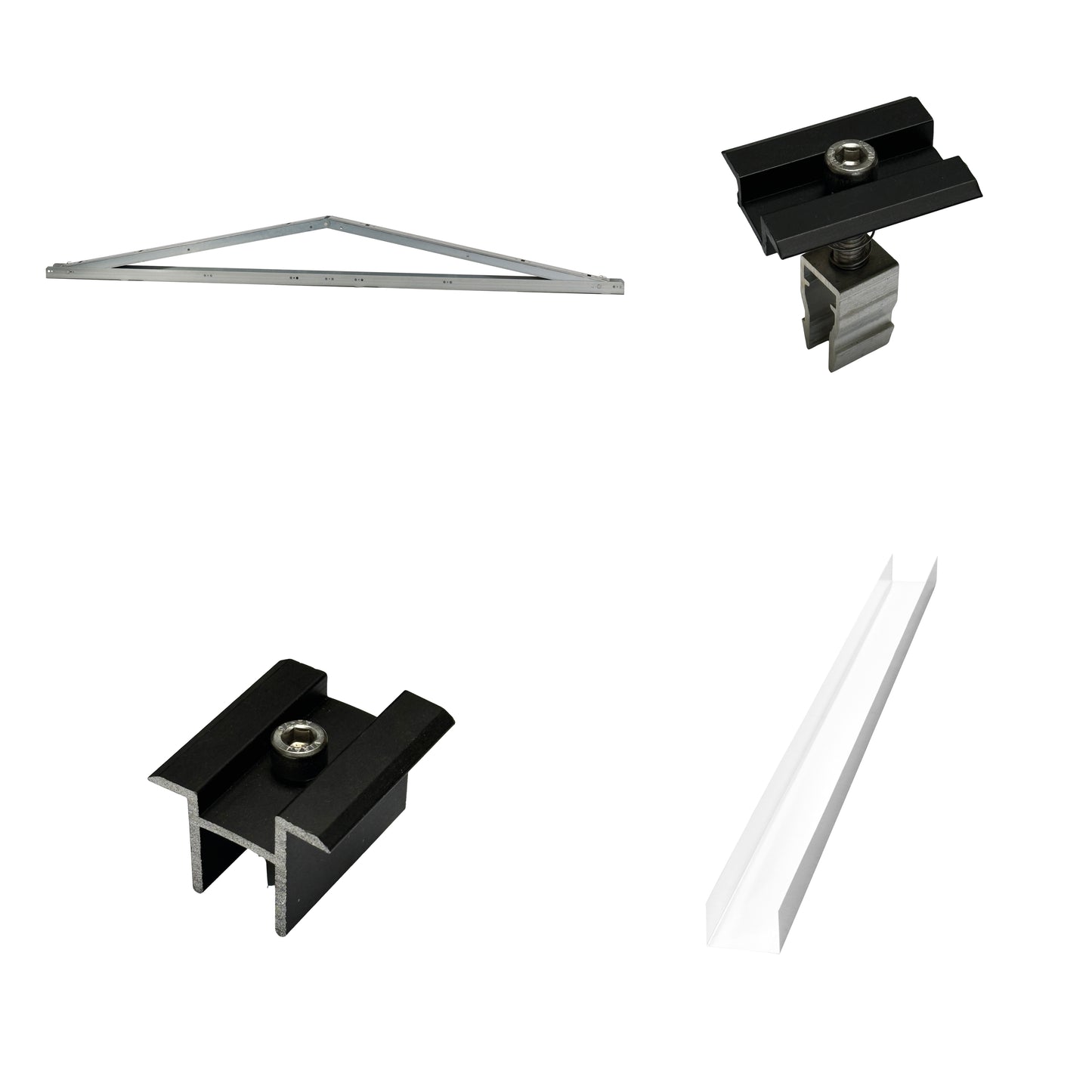 PV Unterkonstruktion | 2x4 Module für Ziegeldach | Photovoltaik Montageset TRITON Ost/West T.Werk